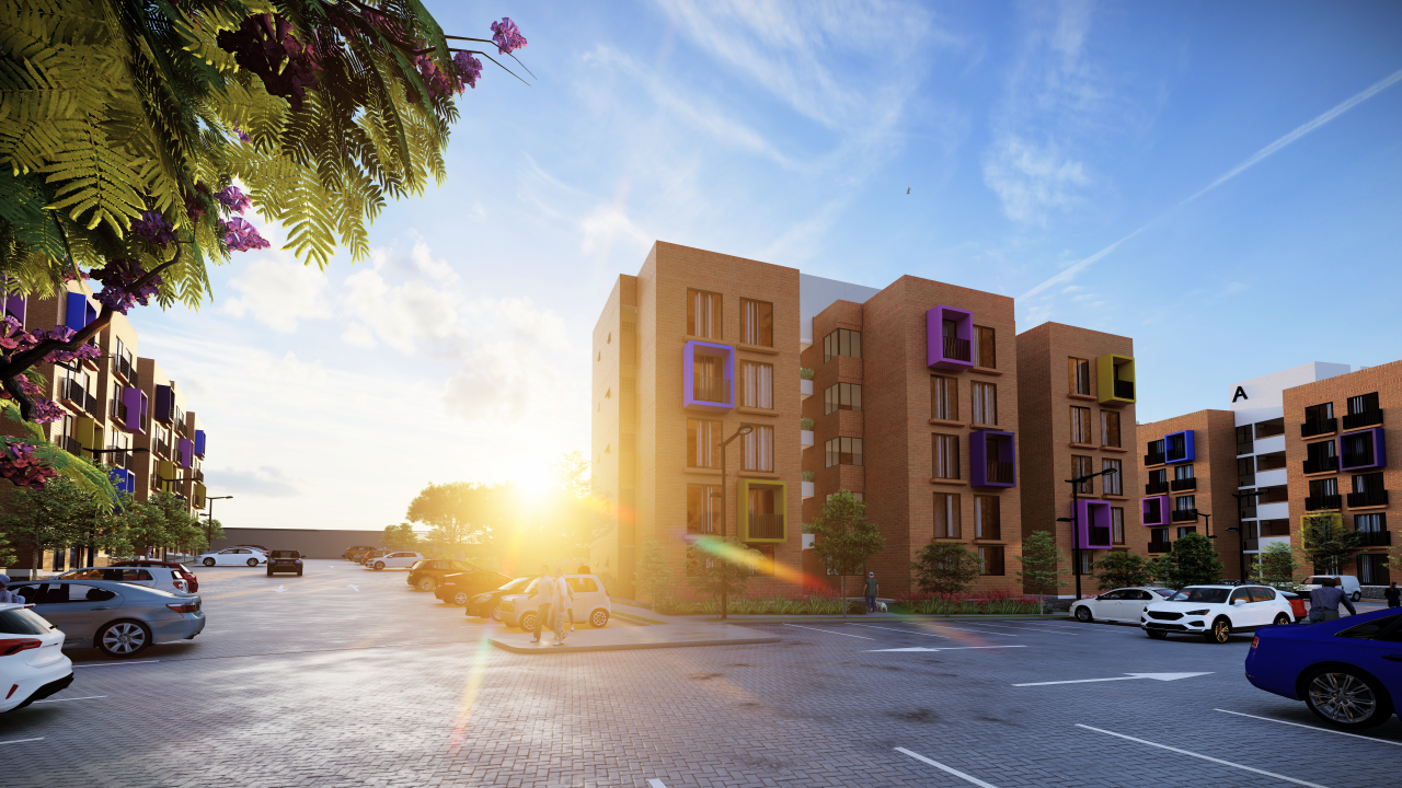 Altos San Gaspar, conjunto habitacional con jardín y terraza de usos múltiples ubicado en Tonalá, Jalisco.